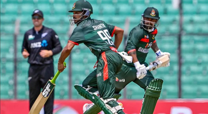 শান্ত-লিটনের ব্যাটে লড়াকু পুঁজি বাংলাদেশের 